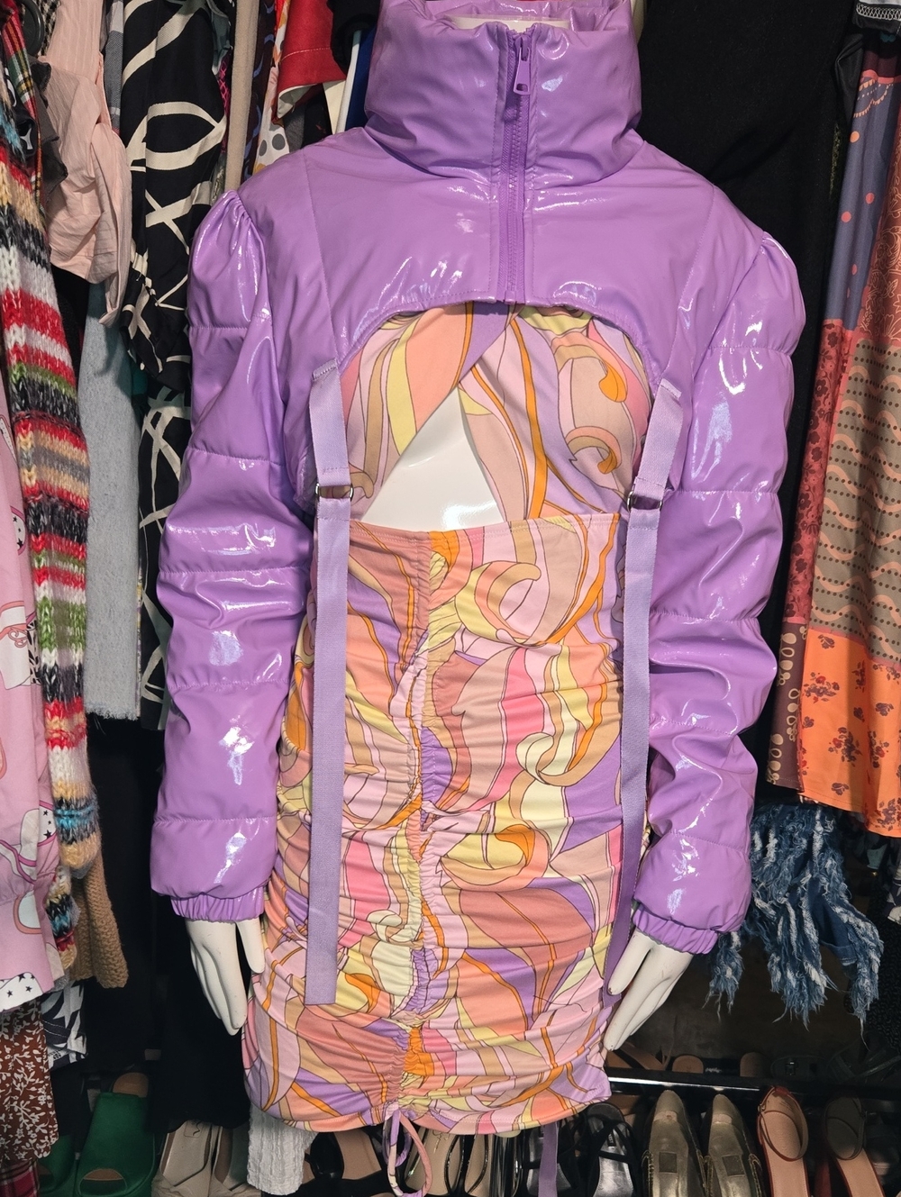 PURPLE PUFFER JACKET